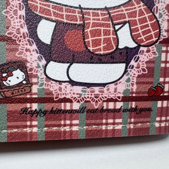 Cute Hello Kitty Plaid Tri-fold wallet - Picture 3 of 10